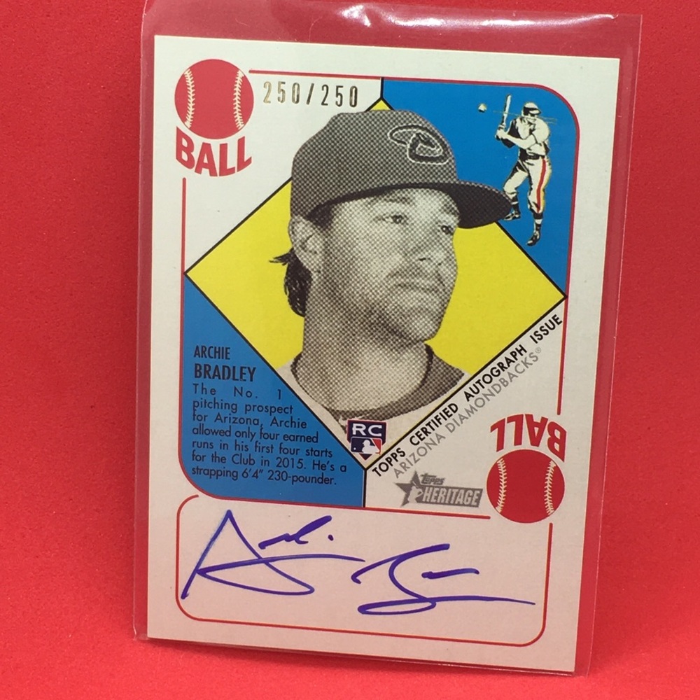 ARCHIE BRADLEY 2015 TOPPS HERITAGE Autograph Card